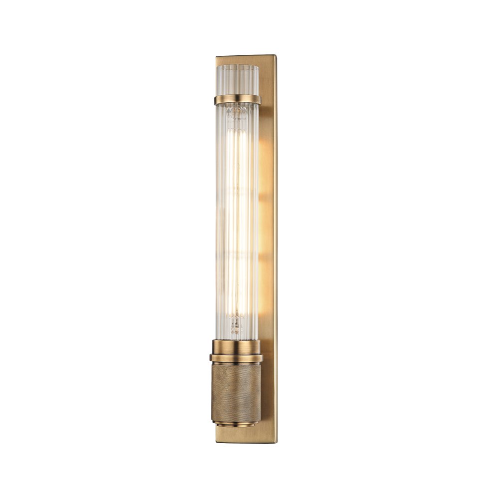 Shaw Wall Sconce, Aged Brass. Picture 1