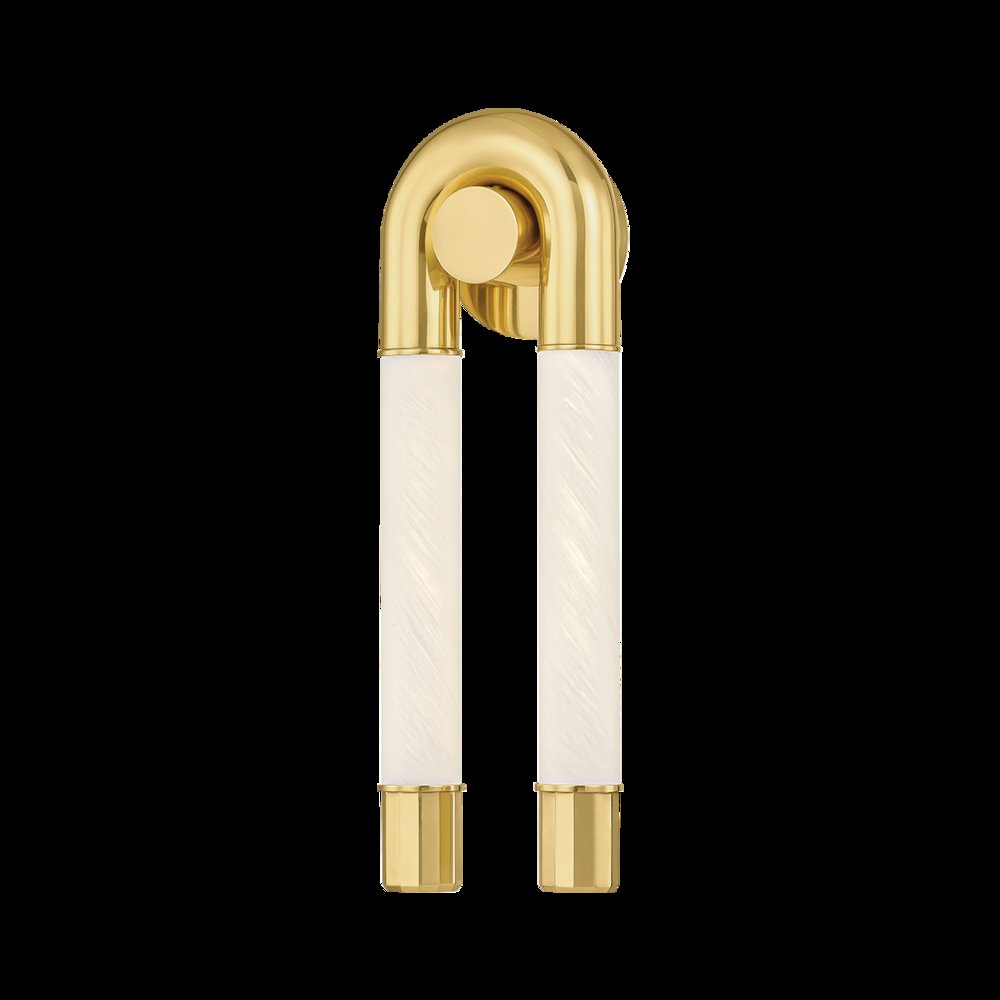 Zeme Wall Sconce, Vintage Polished Brass. Picture 1