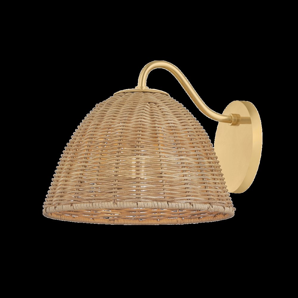 Katniss Wall Sconce, Aged Brass. Picture 1