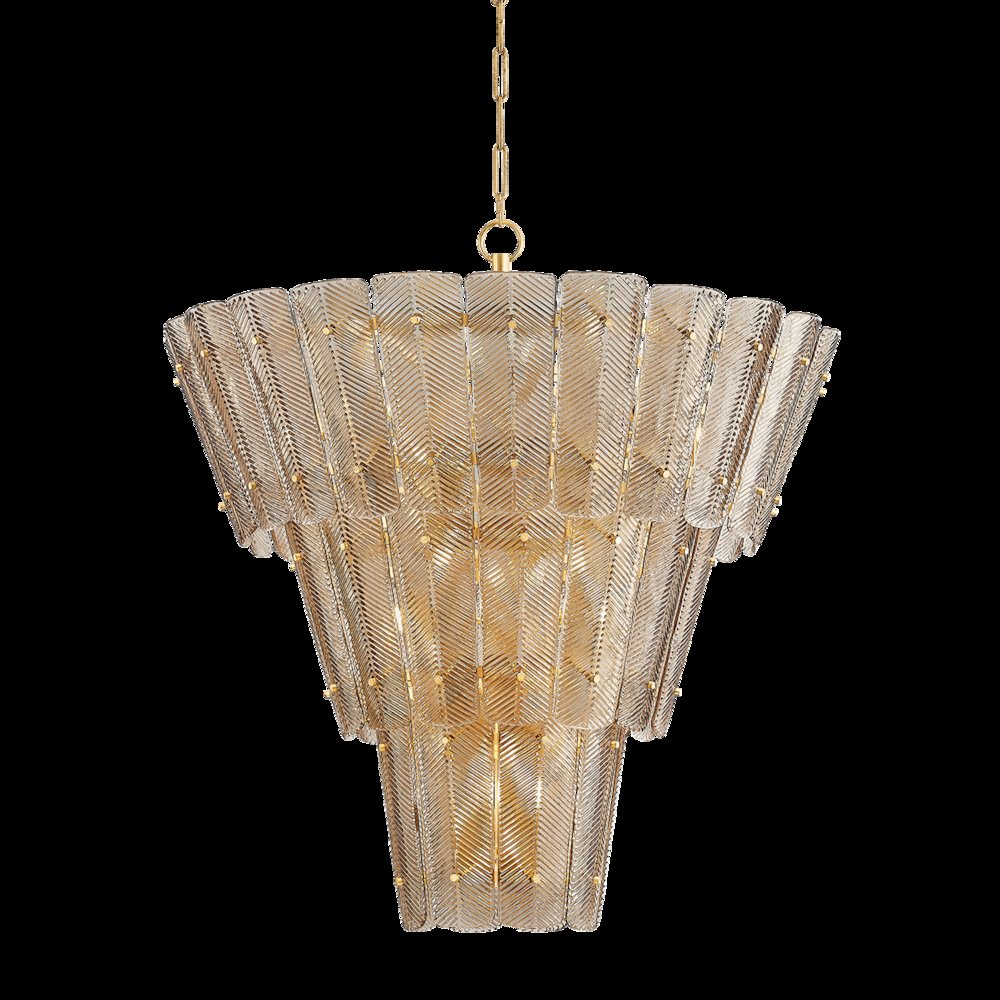 Cassian Chandelier, Vintage Gold Leaf. Picture 1