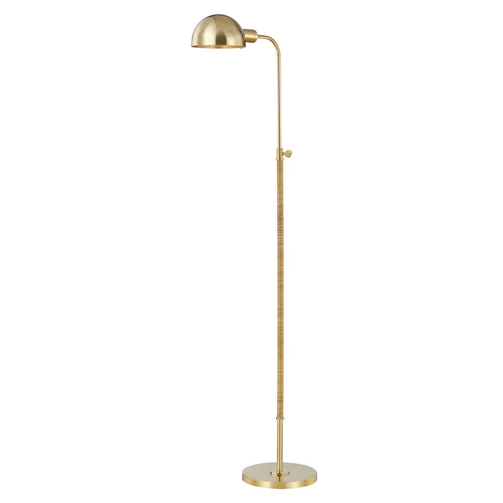 Devon Floor Lamp, Aged Brass. Picture 1