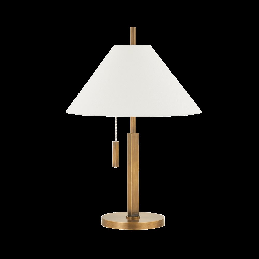 Clic Table Lamp, Patina Brass. Picture 1