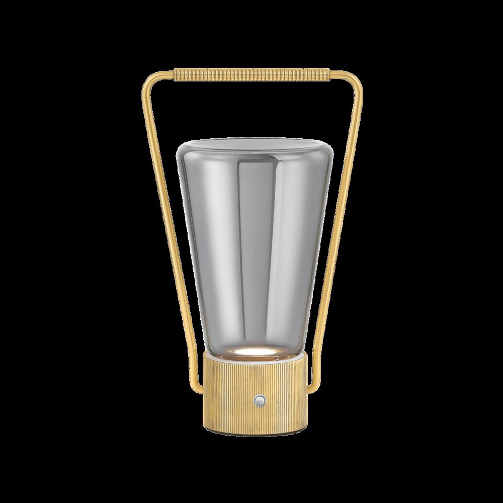Booker Rechargeable Table Lamp, Aged Brass. Picture 1