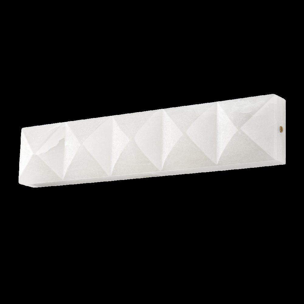 Gypsum Wall Sconce, Vintage Brass. Picture 1