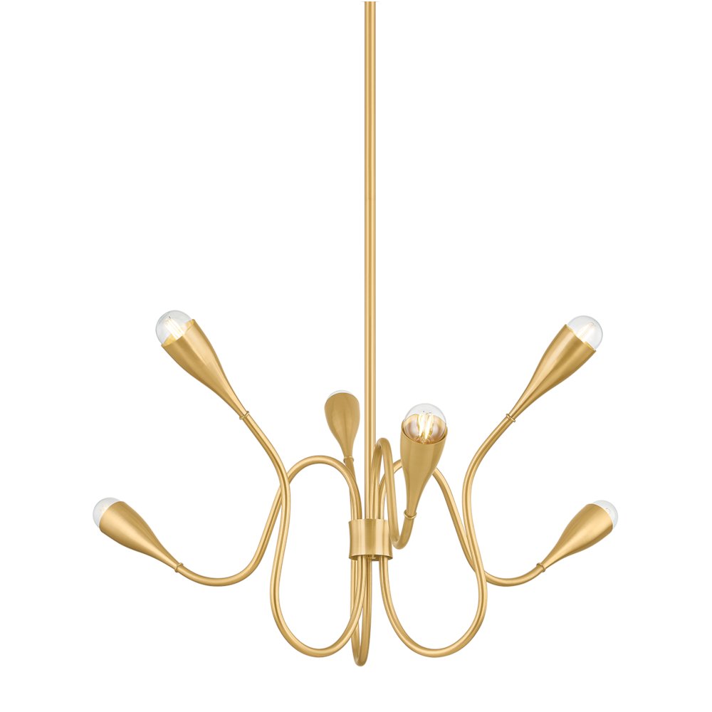 Anaise Chandelier, Aged Brass. Picture 1