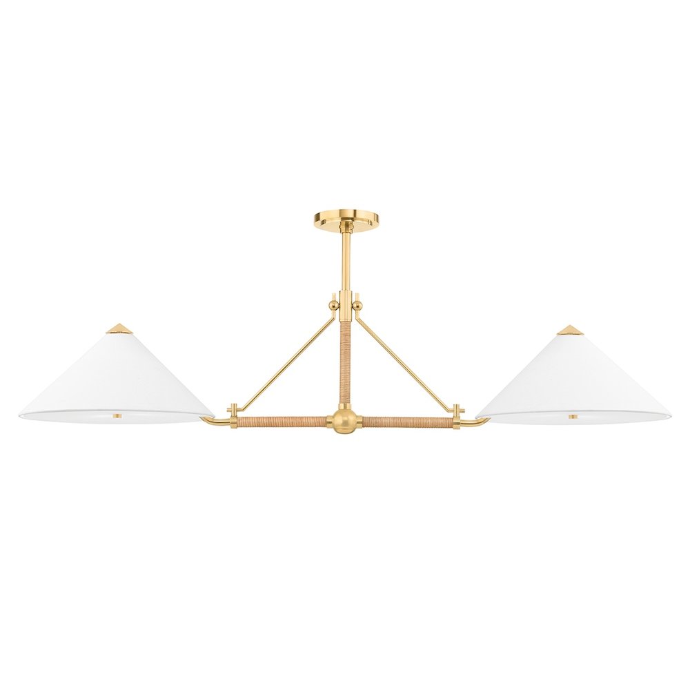 Williamsburg Linear In Aged Brass Color. Picture 1