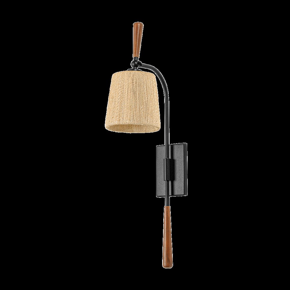 Harlyn Wall Sconce, Texture Black. Picture 1