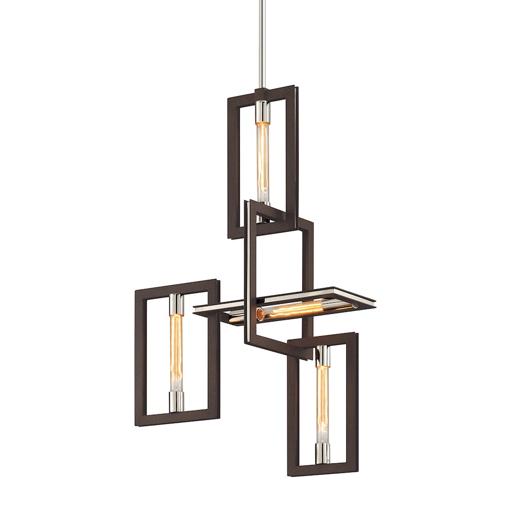 Enigma Chandelier, Textured Bronze. Picture 1