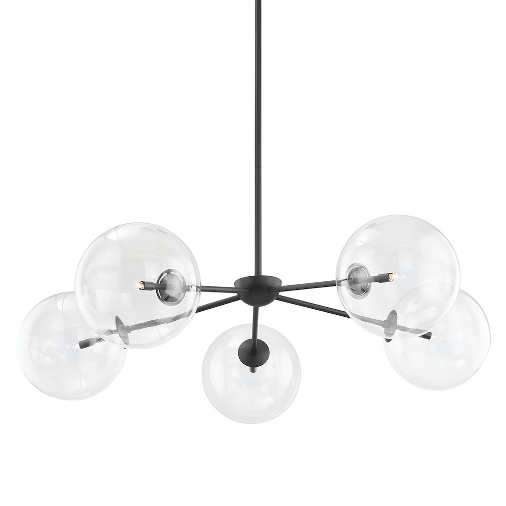 Madrid Chandelier, Soft Black. Picture 1