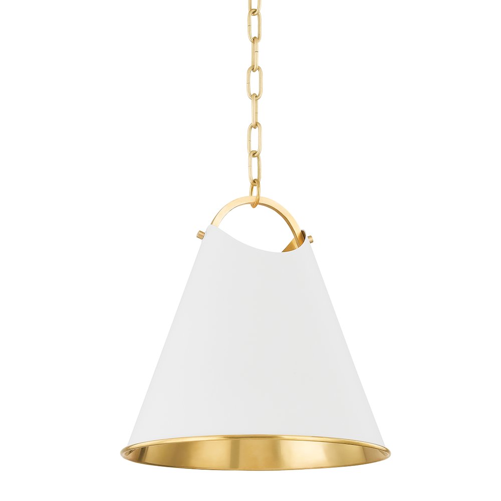 Burnbay Pendant, Aged Brass. Picture 1