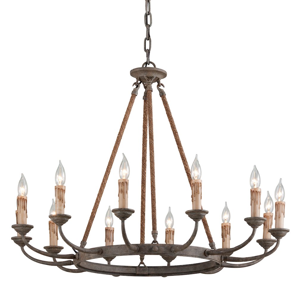 Cyrano Chandelier, Earthern Bronze. Picture 1
