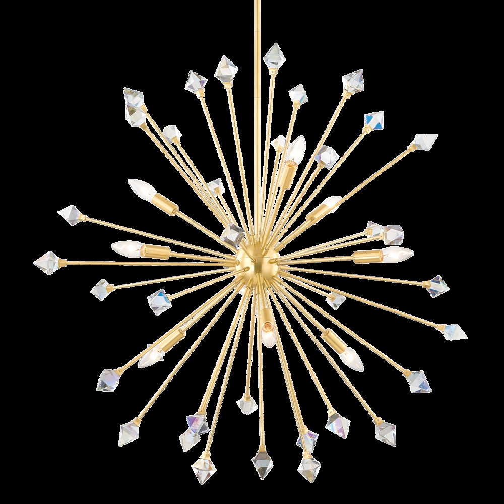 Genesis Chandelier, Aged Brass. Picture 1
