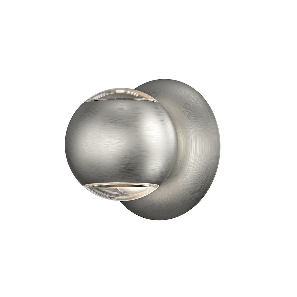 Hemisphere Wall Sconce, Natural Anodized. Picture 1