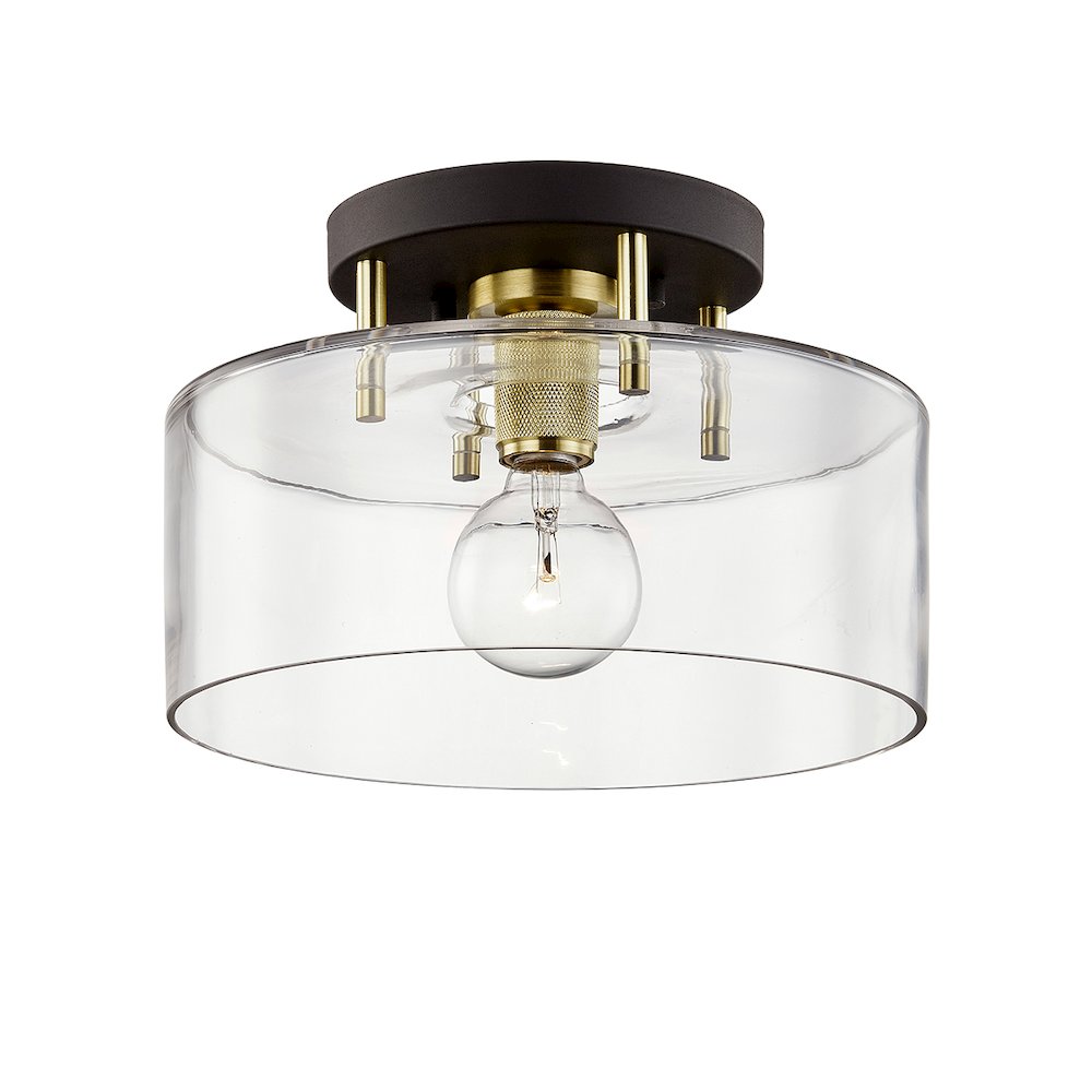 Bergamot Station Semi Flush, Bronze. Picture 1