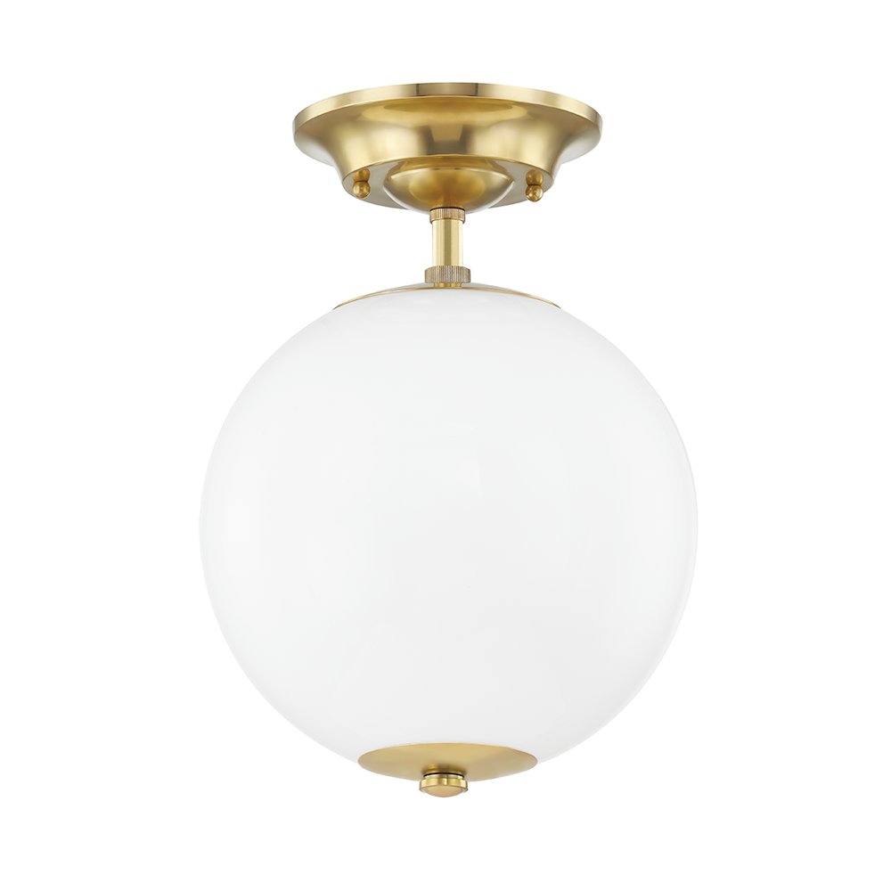 Sphere No.1 Semi Flush, Aged Brass. Picture 1
