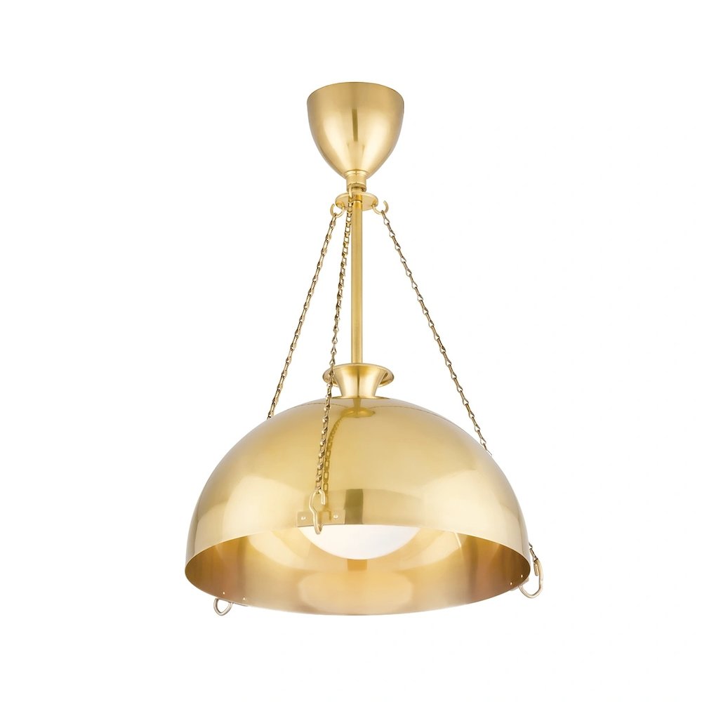 Levette Pendant In Aged Brass Color. Picture 1