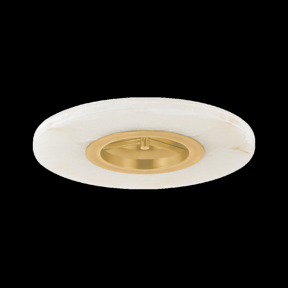 Alto Semi Flush, Aged Brass. Picture 1