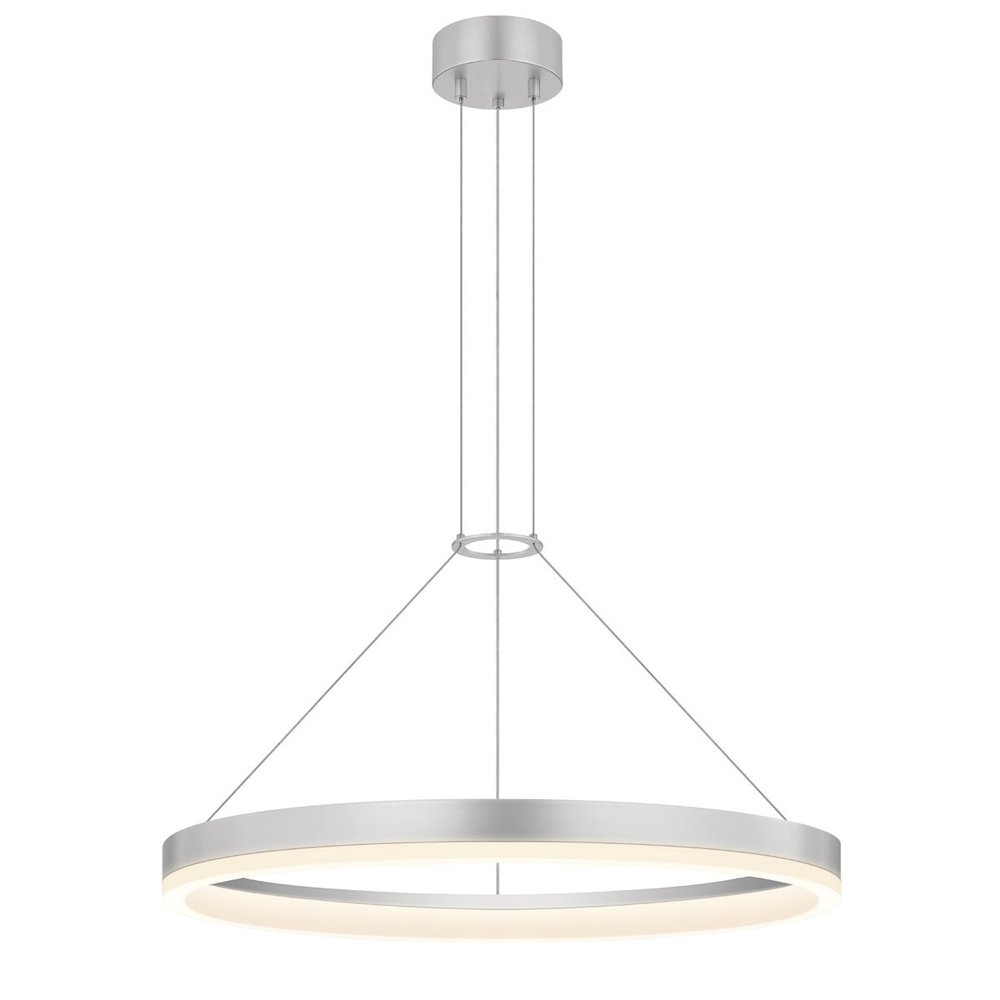 Corona Pendant, Bright Satin Aluminum. Picture 1