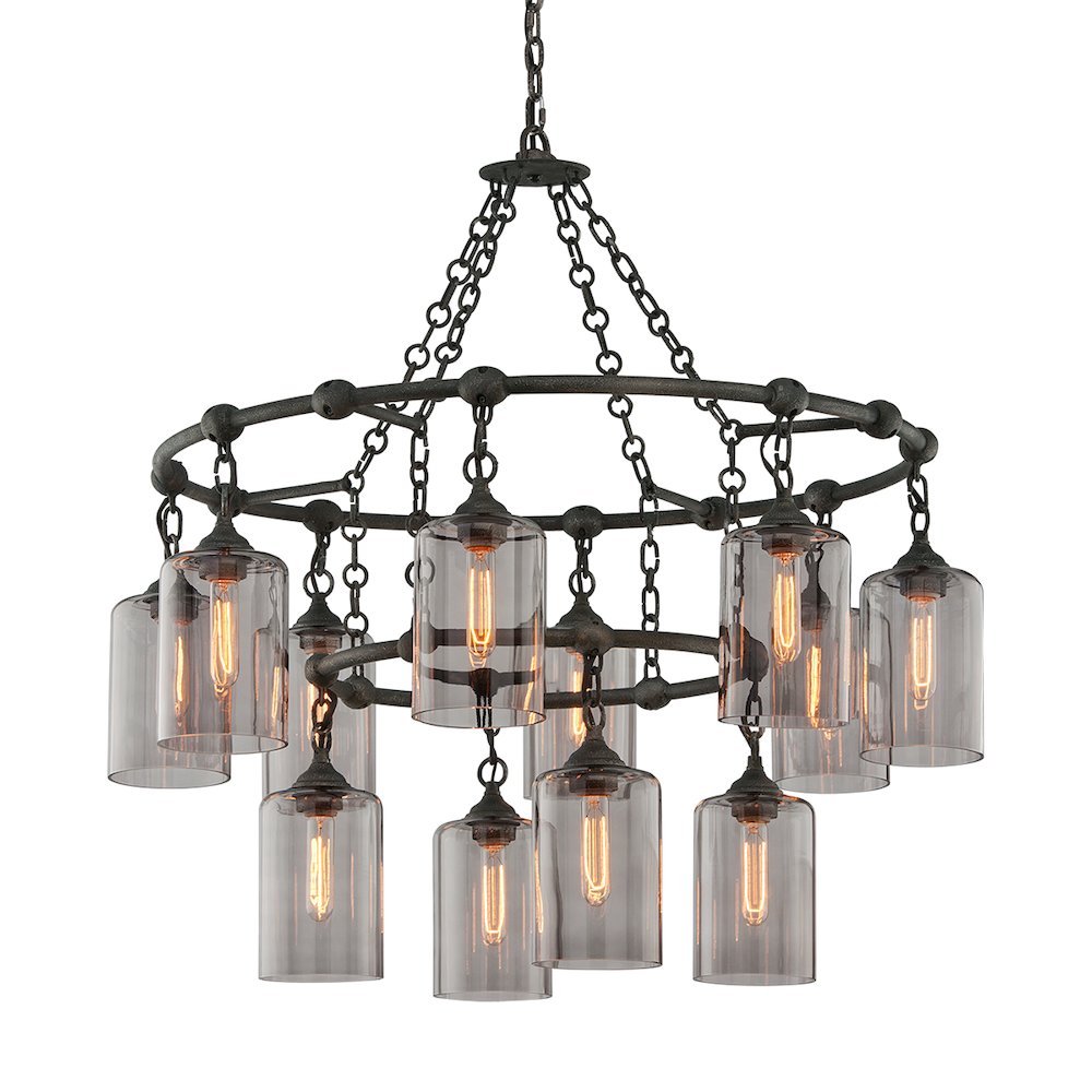 Gotham Chandelier, Aged Pewter. Picture 1