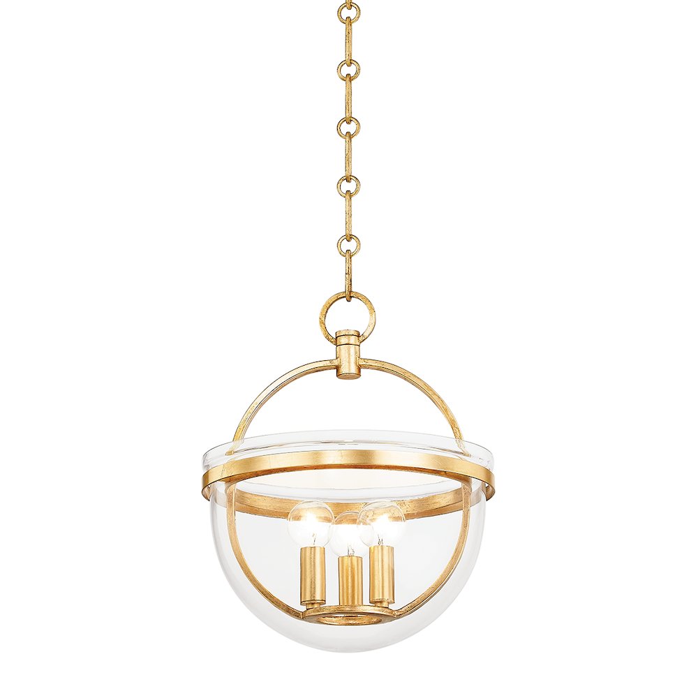 Malloy Lantern, Vintage Gold Leaf. Picture 1