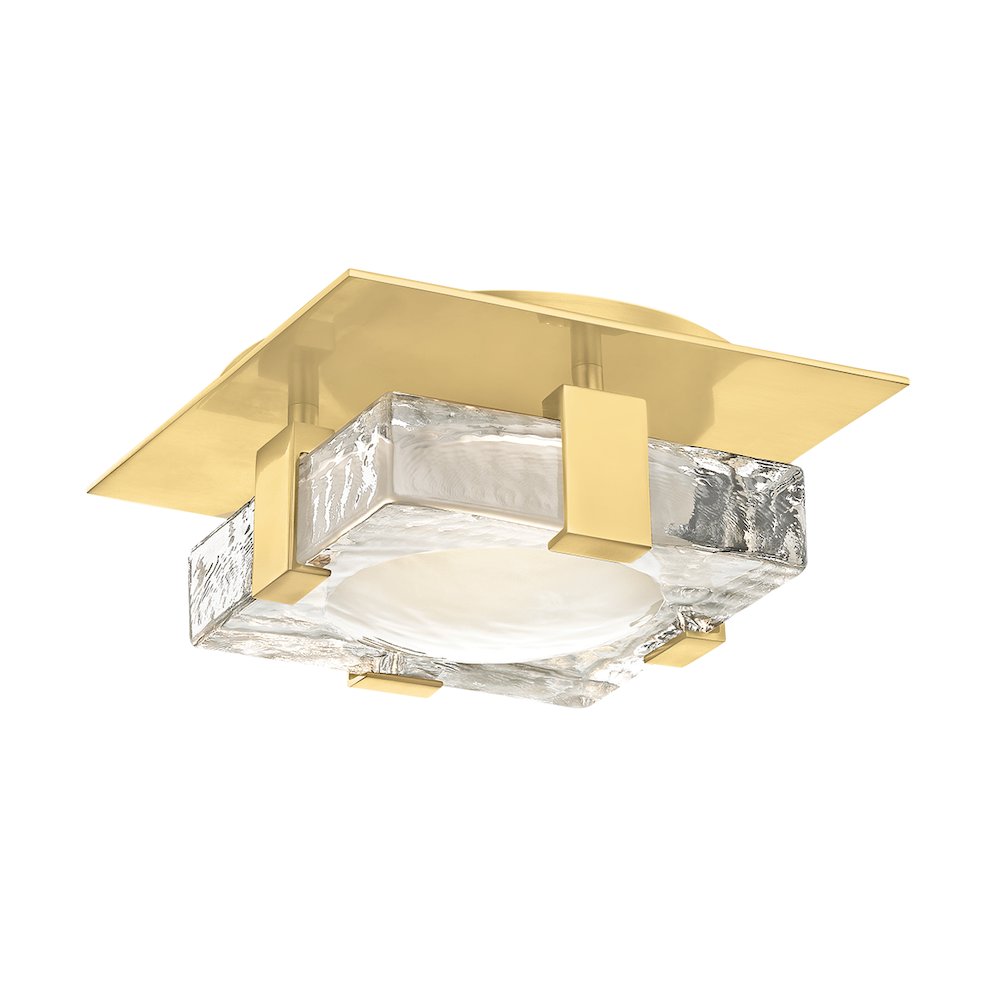 Bourne Semi-Flush, Aged Brass. Picture 1