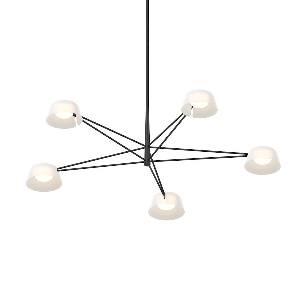 Ray Chandelier, Satin Black. Picture 1