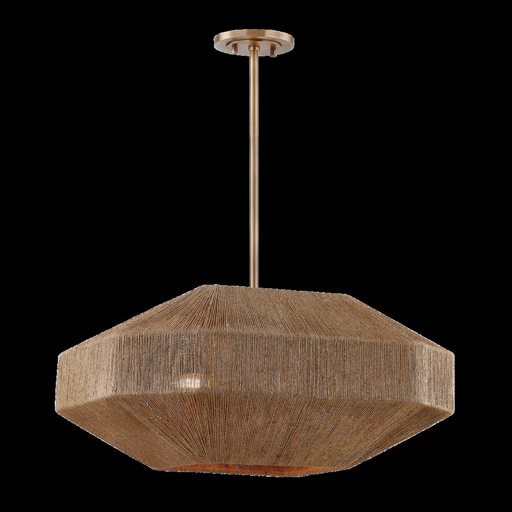 Laken Chandelier, Patina Brass. Picture 1