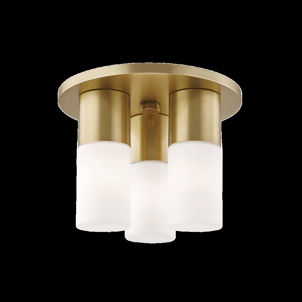 Lola Flush Mount, Aged Brass. Picture 1