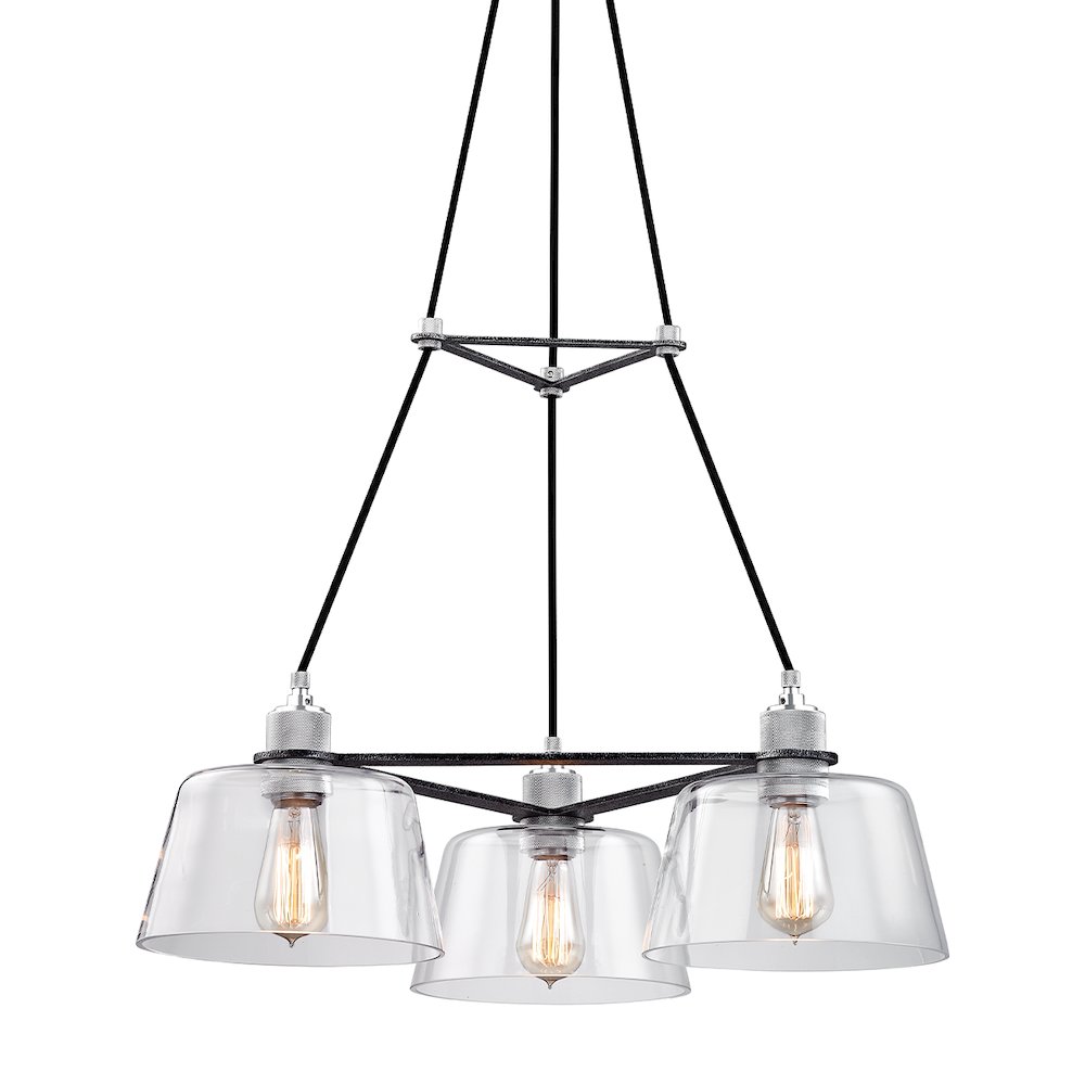 Audiophile Chandelier, Old Silver And Polished Alumin. Picture 1