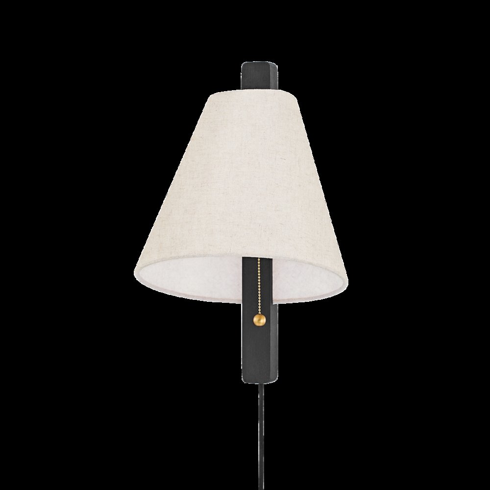 Ellen Plug-In Sconce, Aged Brass. Picture 1