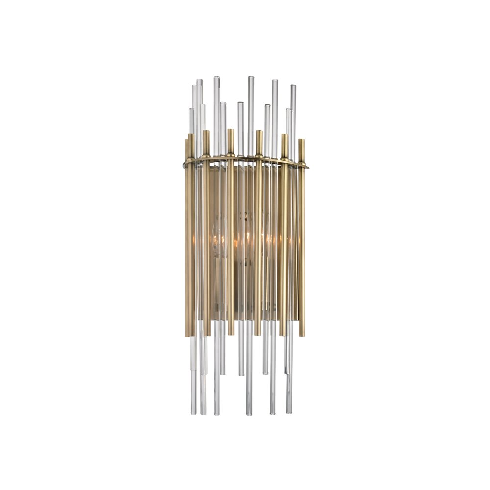 Wallis Wall Sconce, Aged Brass. Picture 1