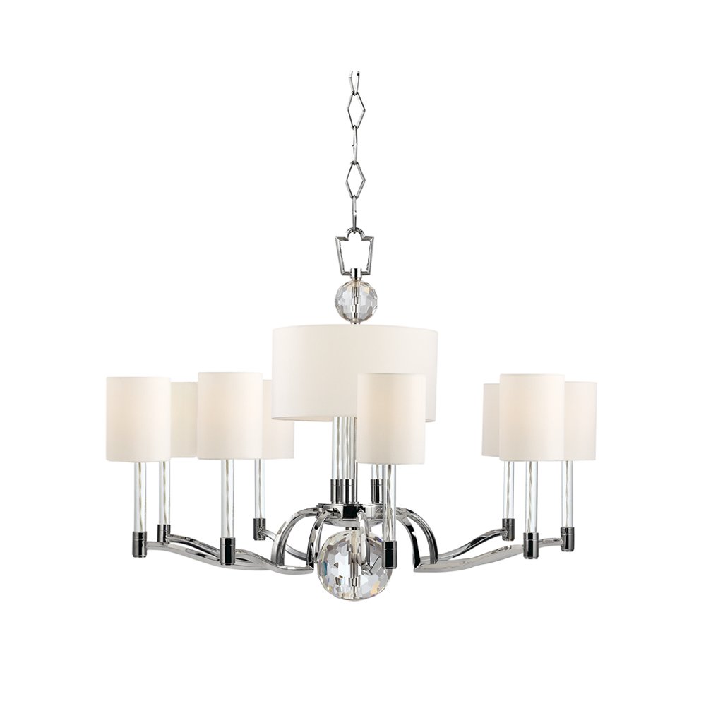 Waterloo Chandelier, Polished Nickel. Picture 1