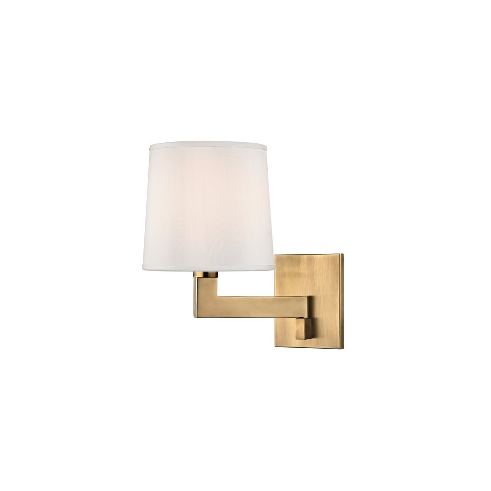 Fairport Wall Sconce, Aged Brass. Picture 1