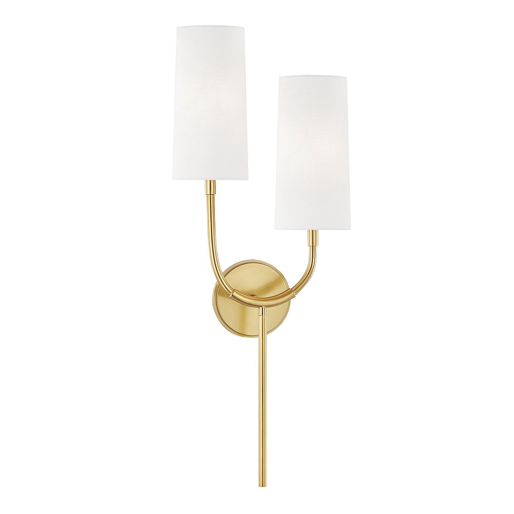 Vesper Wall Sconce In Aged Brass Color. Picture 1