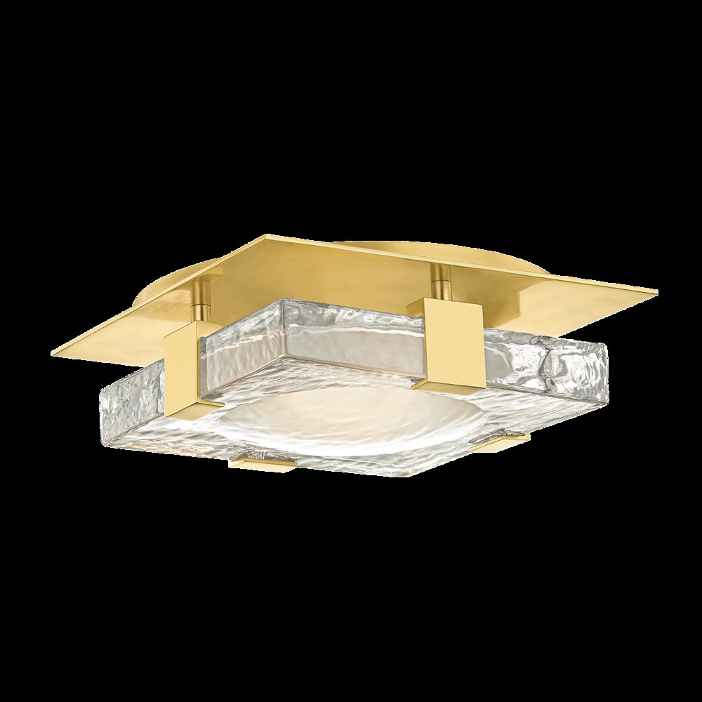 Bourne Semi-Flush, Aged Brass. Picture 1