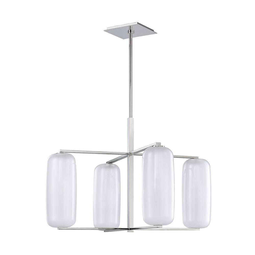 Pebble Chandelier, Polished Nickel. Picture 1