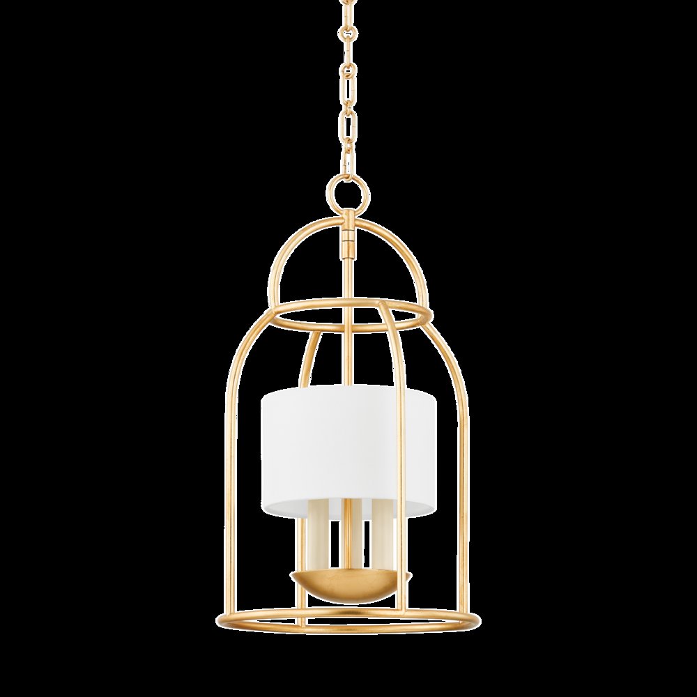 Delia Lantern, Vintage Gold Leaf. Picture 1