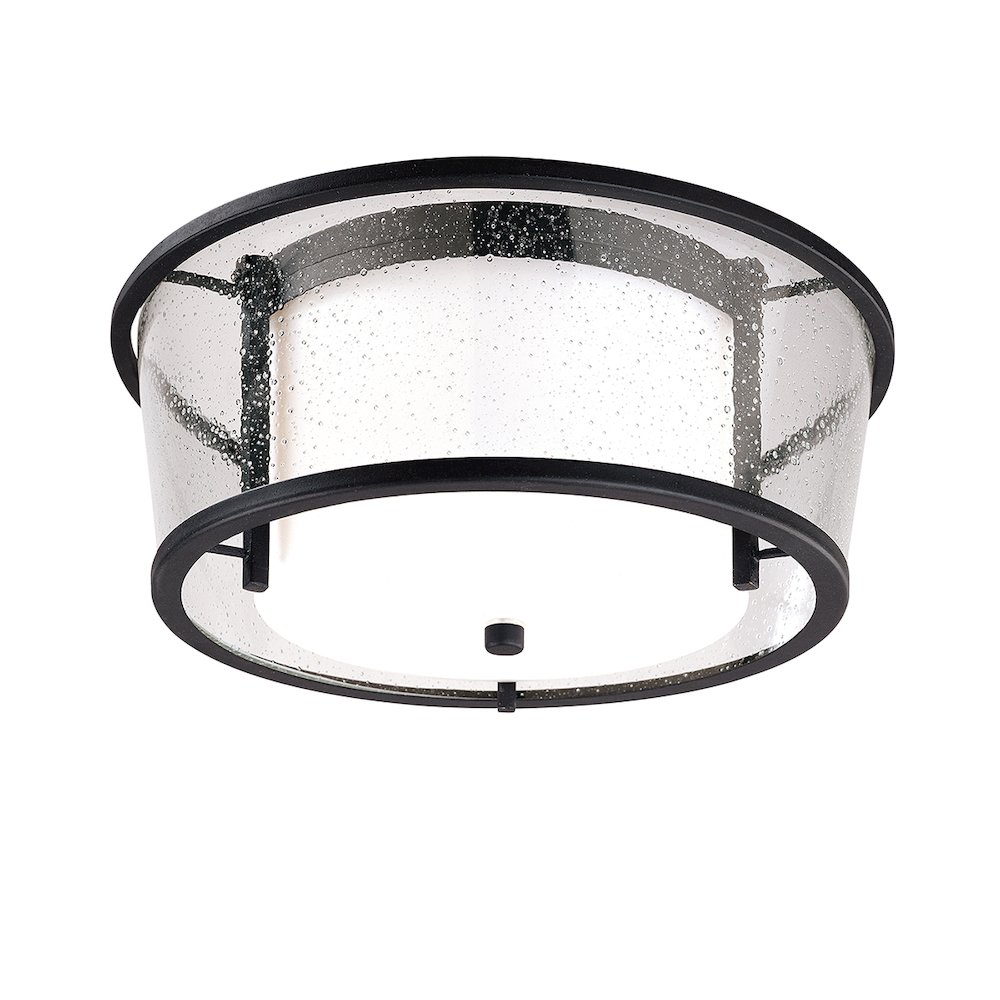 Bennington Exterior Flush Mount, Texture Black. Picture 1