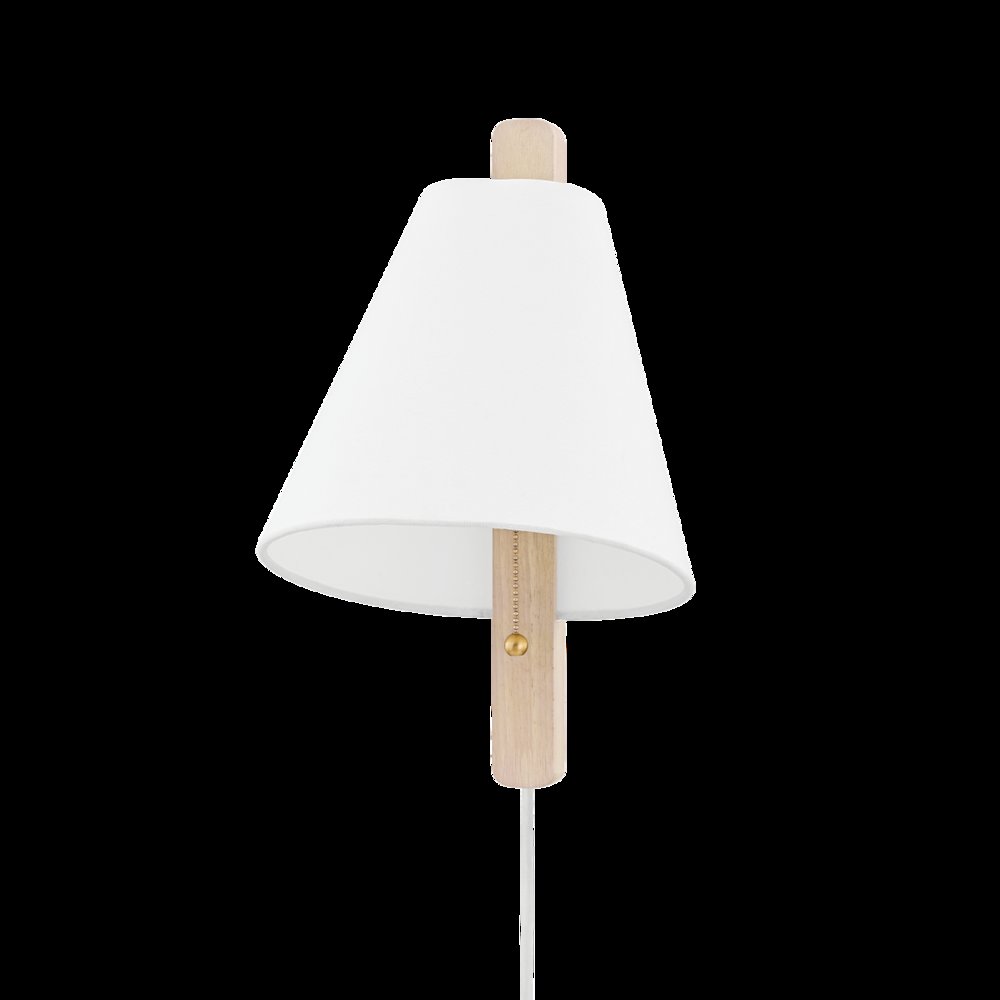 Ellen Plug-In Sconce, Aged Brass. Picture 1
