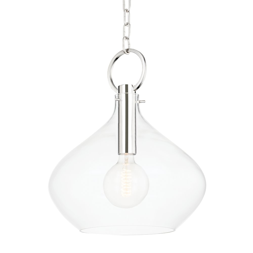Lina Pendant, Polished Nickel. Picture 1