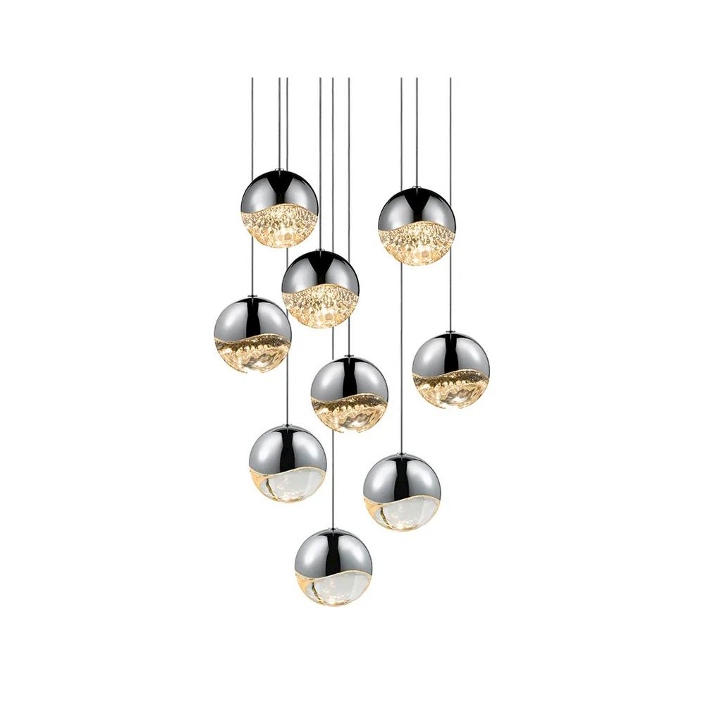 Grapes Pendant, Polished Chrome. Picture 1