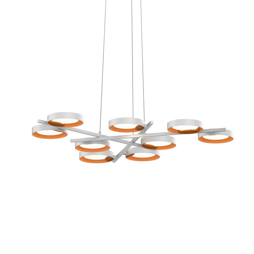Light Guide Ring Pendant, Satin White. Picture 1