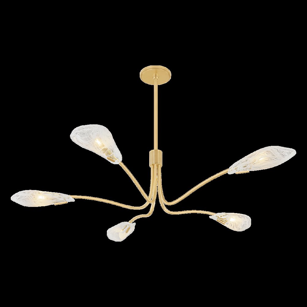 Tenafly Chandelier, Aged Brass. Picture 1