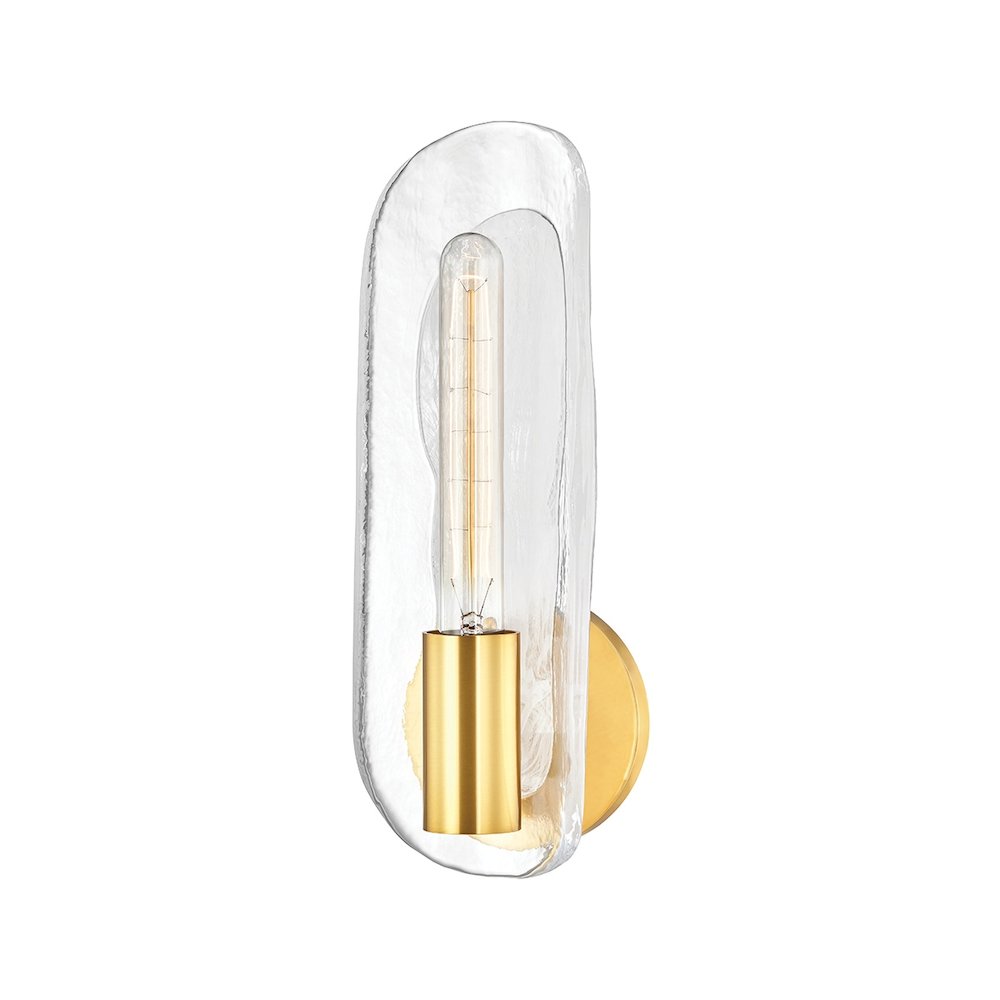 Hopewell Wall Sconce In Aged Brass Color. Picture 1