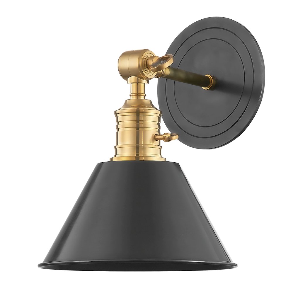 Garden City Wall Sconce, Aged Brass, Old Bronze. Picture 1