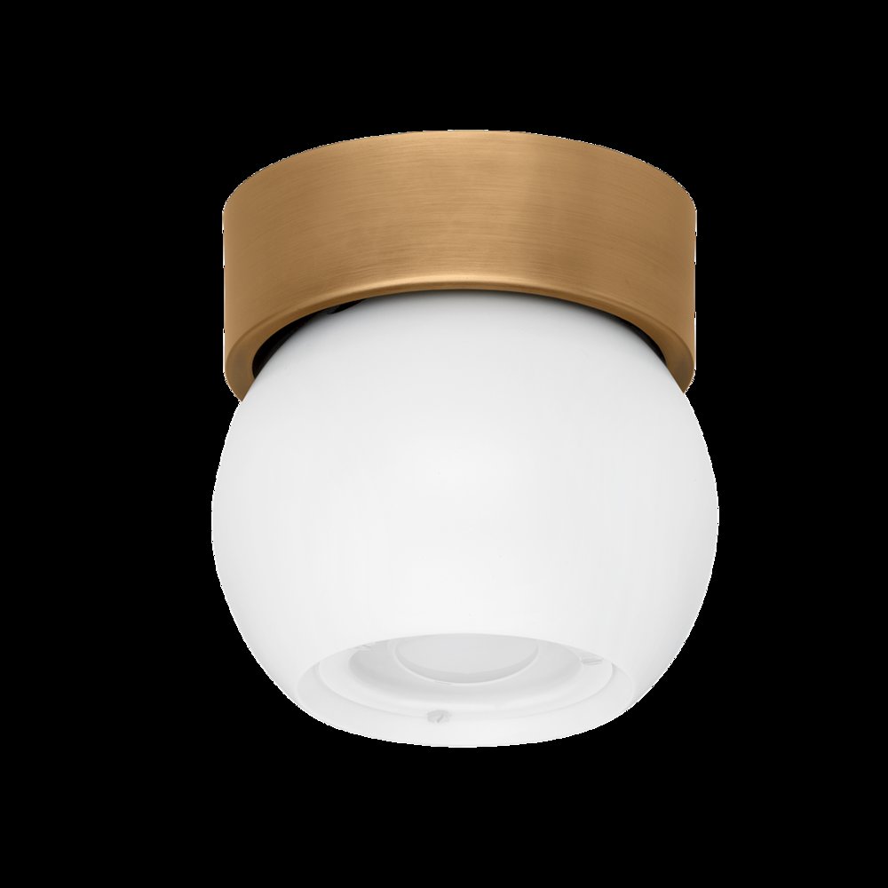 Odin Flush Mount, Patina Brass. Picture 1