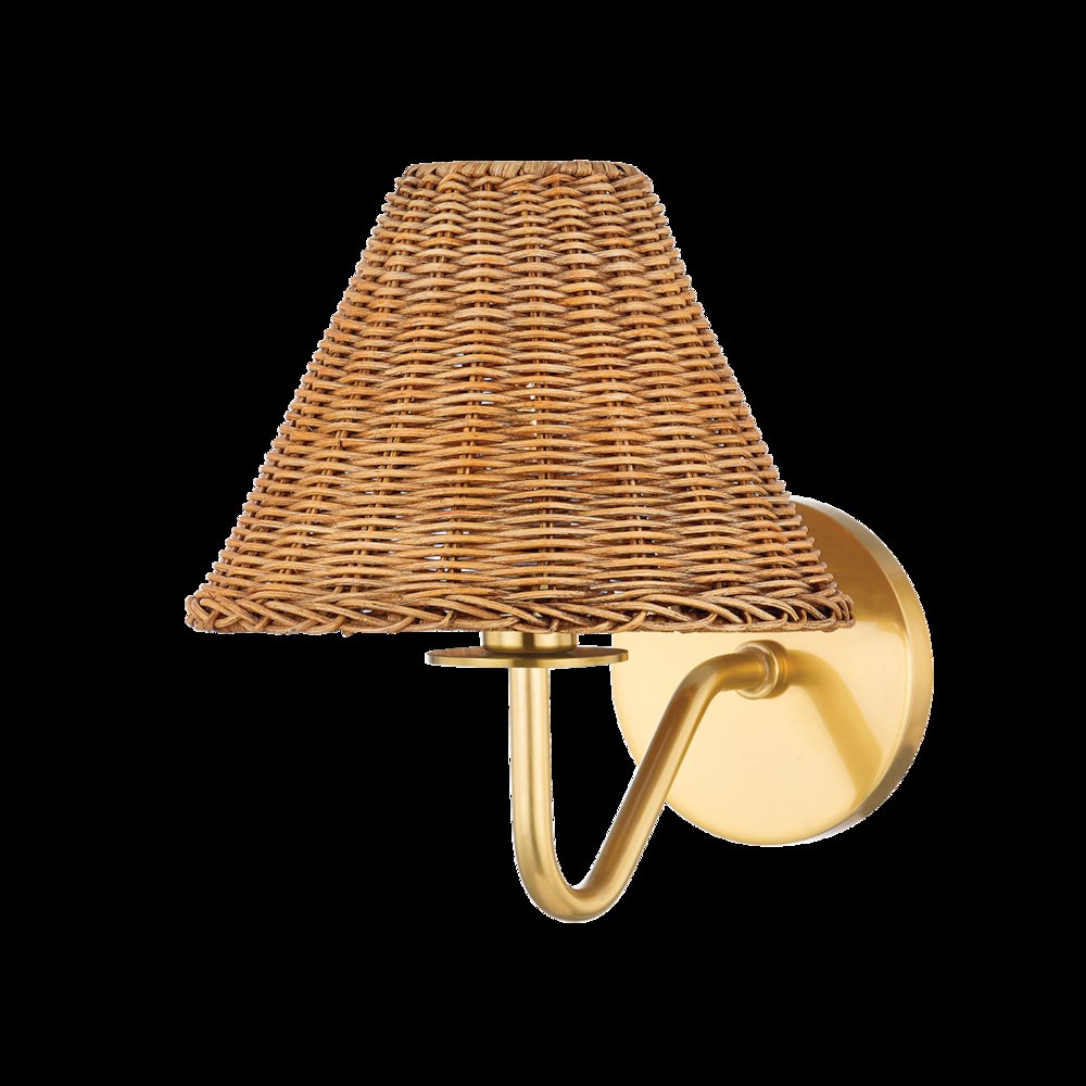 Issa Wall Sconce, Aged Brass. Picture 1