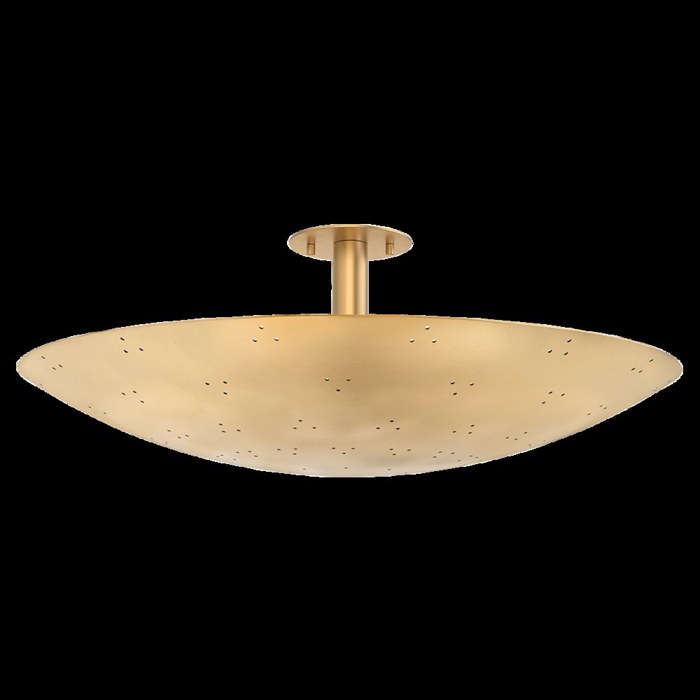Bern Flush Mount, Vintage Brass. Picture 1