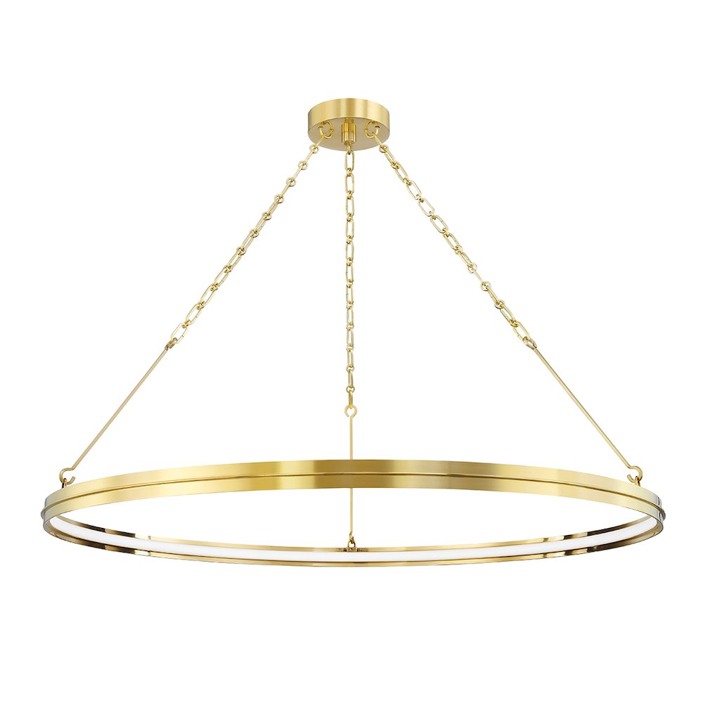 Rosendale Chandelier, Aged Brass. Picture 1
