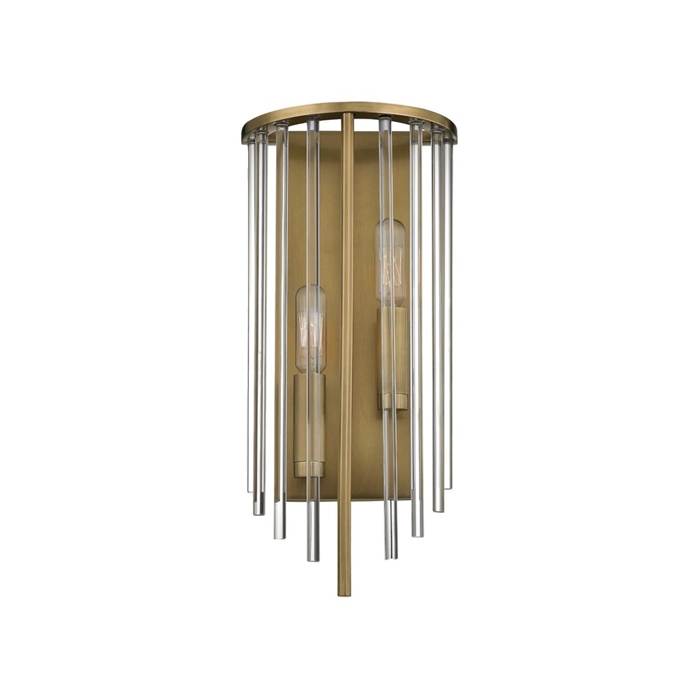 Jericho Wall Sconce In Aged Brass Color. Picture 1